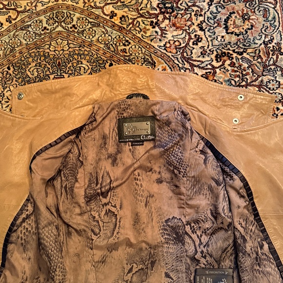 Mackage Tan Leather Women's Jacket (XXS) - Picture 5 of 9